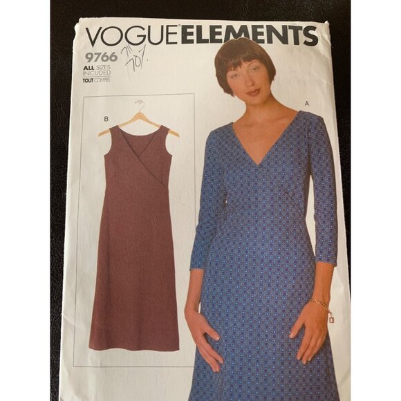 Vogue Misses Dress Sewing Pattern 9766 Sz XSmall - XLarge - Uncut - Picture 8 of 9